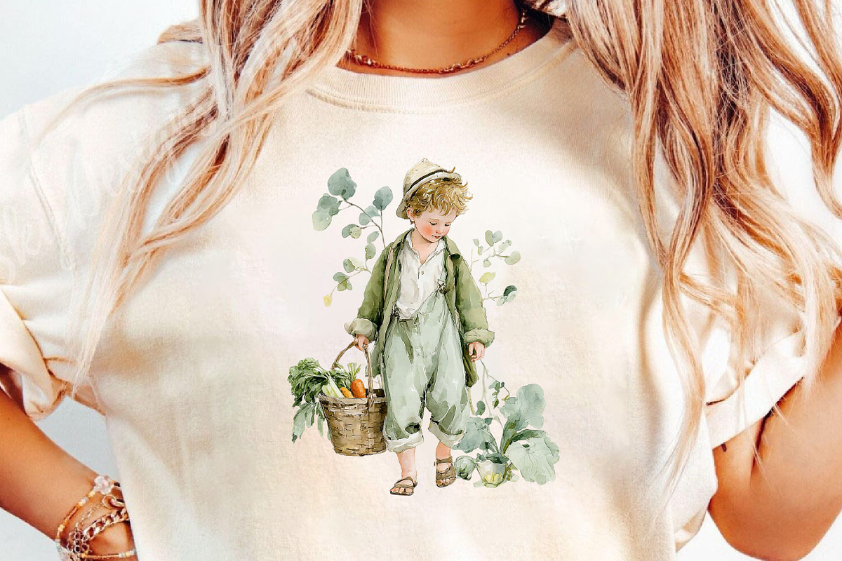 Watercolor Vintage Gardening Clipart, an Illustration by DreamCafeArt (Photo 6 of 6)