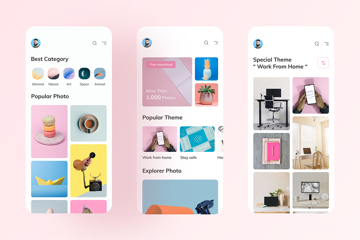 Potto - Photos Sharing App, an App Template by SLAB! Design