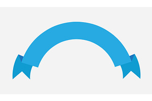 Retro blue ribbon. Icon on white, an Object Illustration by the8monkey