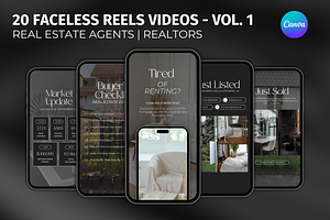 Faceless Real Estate Reels Videos, an App Template by Meraki Templates