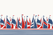 16 Nautical Retro Patterns & Borders, a Pattern Graphic by Adiemus (Thumbnail 10 of 13)