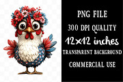 4th of July Chicken Clipart, a Seasonal Illustration by Designking (Thumbnail 4 of 5)