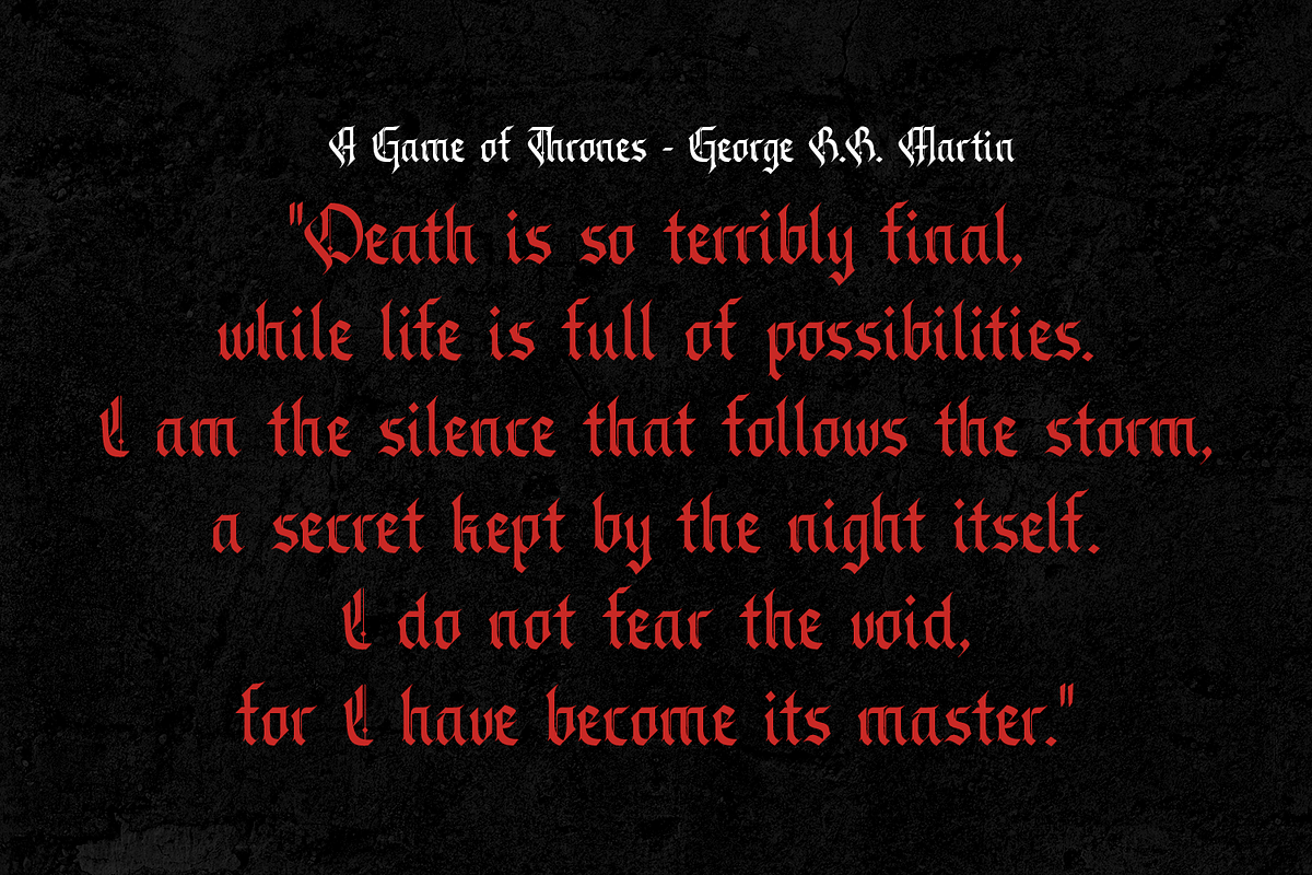 Grudge – Gothic Blackletter Typeface, a Blackletter Font by Almarkhatype (Photo 6 of 15)