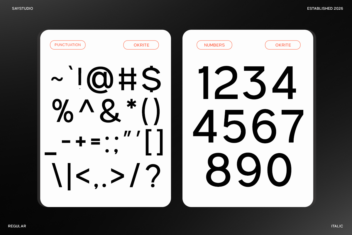 Okrite – Modern Geometric Sans Font, a Sans Serif Font by Say Studio (Photo 10 of 11)