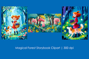 Magical Forest Storybook Clipart, a Person Illustration by StockVerse Creative