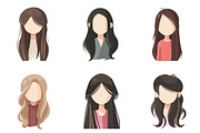 Women Avatar Vector Set, a Person Illustration by InkyQueenArt (Thumbnail 4 of 5)