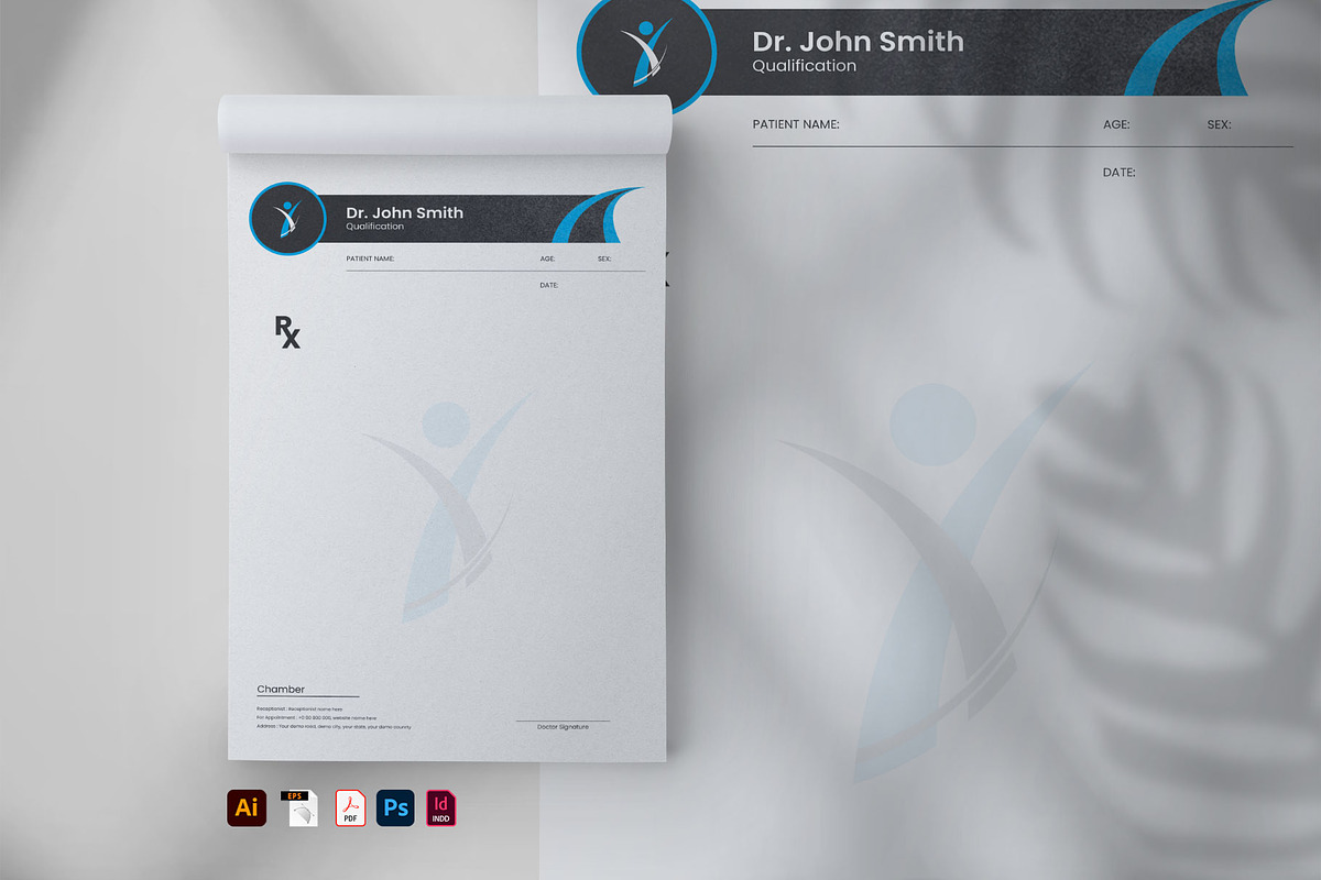Doctor prescription pad design, a Stationery Template by Tanmoy Topu (Photo 1 of 2)