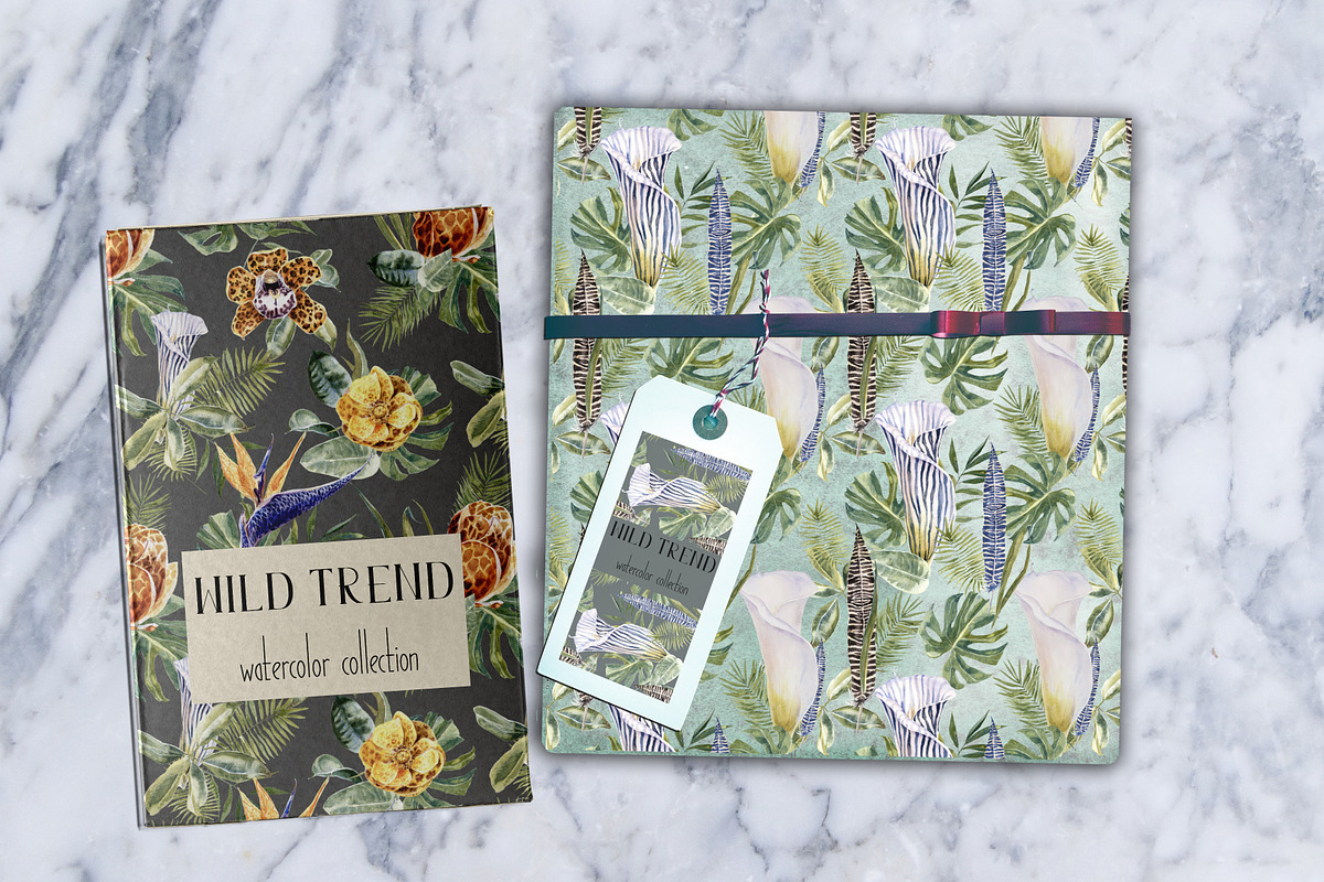 -40 Wild Trend Watercolor Collection, an Object Graphic by Cat In Colour (Photo 5 of 8)