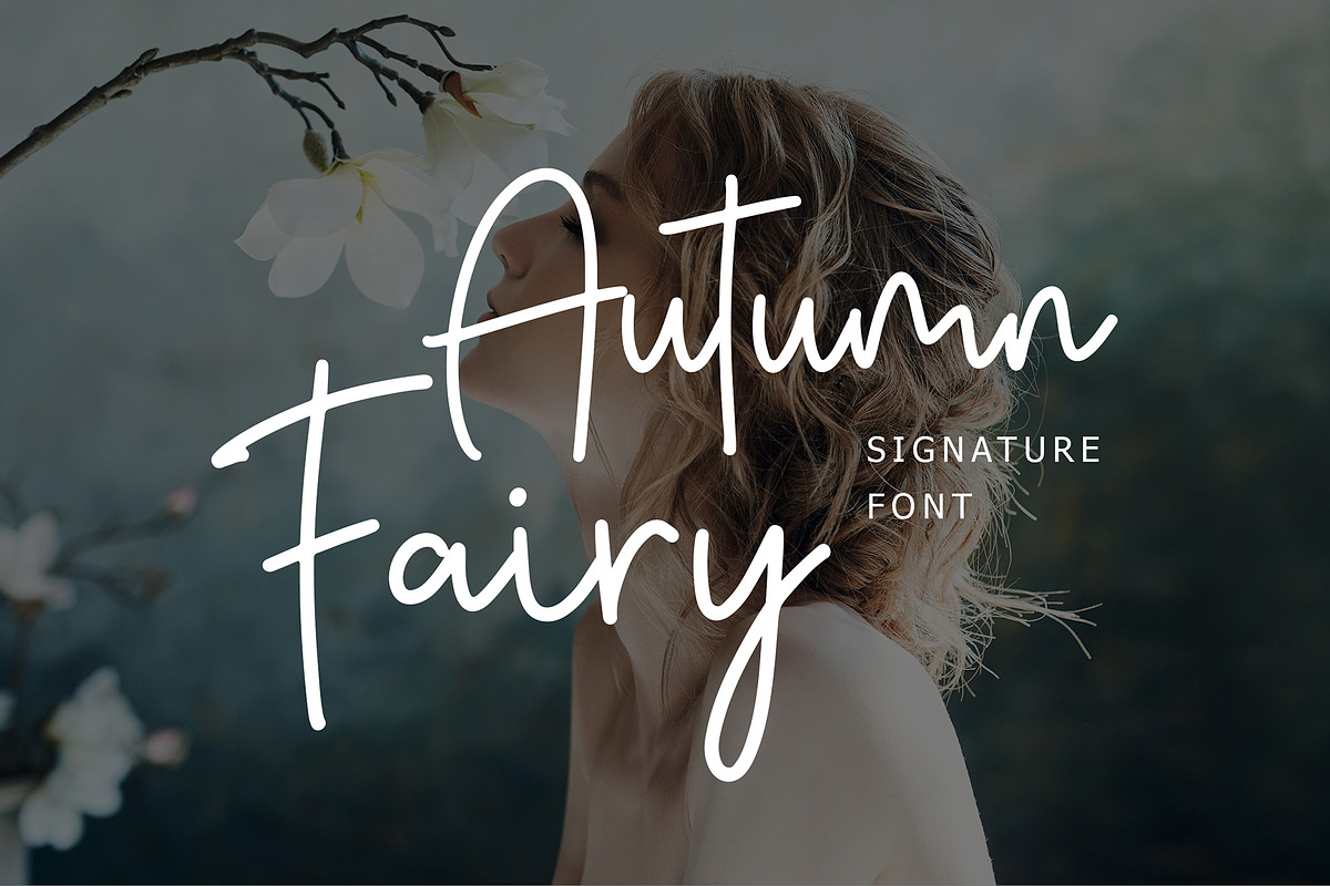 Autumn Fairy Signature Monoline Font