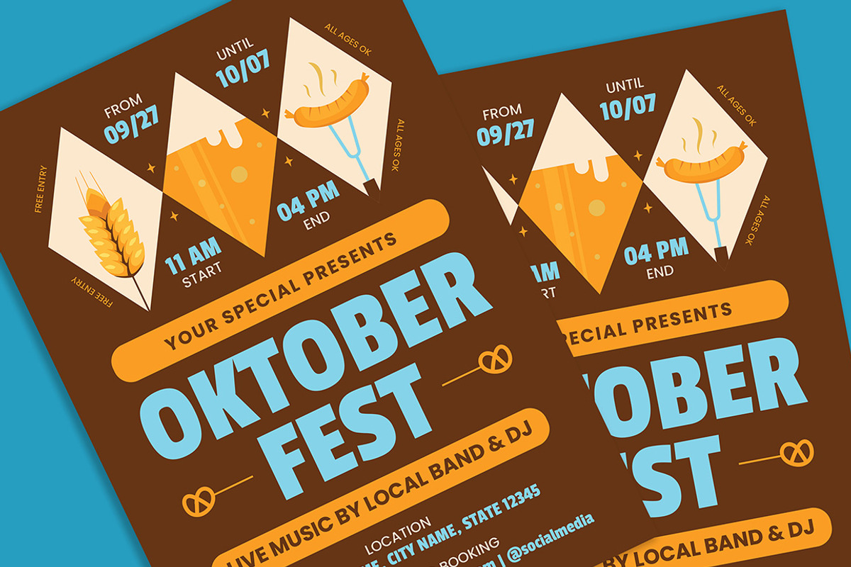 Modern Oktoberfest Flyer, a Flyer Template by Gumico Studio. (Photo 3 of 3)