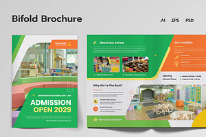 Kids School Admission BifoldBrochure, a Brochure Template by MMPixelCraft