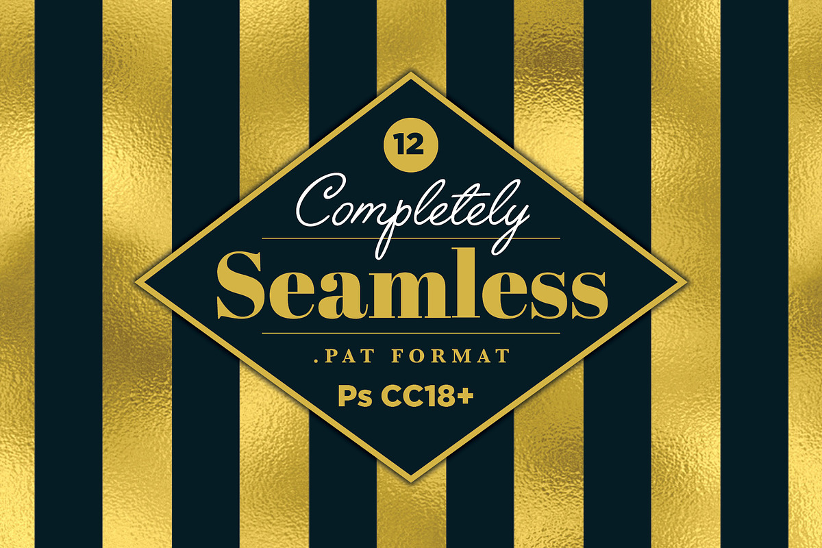 Gold Foil Geometric PSD Patterns, a Pattern Graphic by Designdell (Photo 3 of 4)