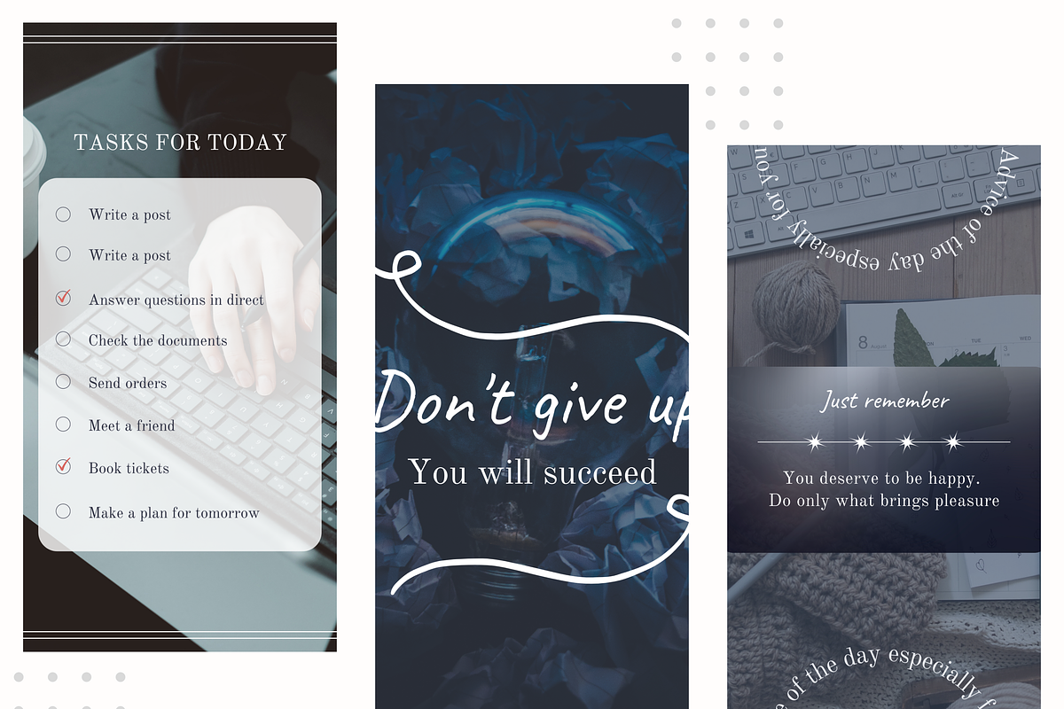 40 Templates for Instagram stories, a Social Media Template by KaluginaWEB (Photo 6 of 7)