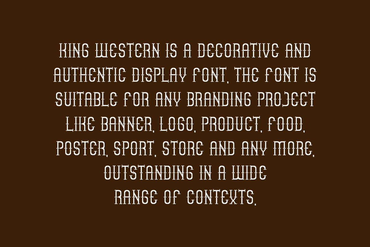 King Western - Artdeco Typeface Font, a Serif Font by QR Design Studio (Photo 4 of 7)