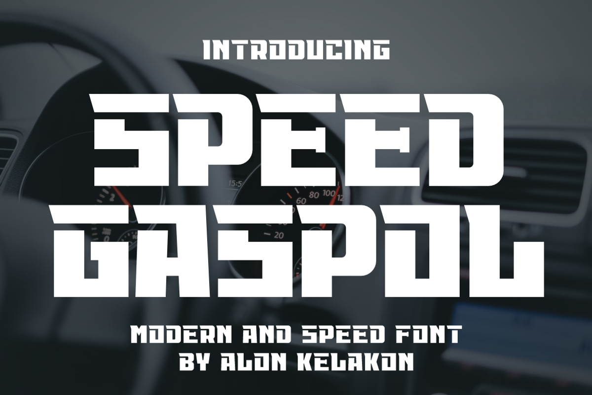 Speed Gaspol, a Sans Serif Font by alon kelakon (Photo 1 of 6)
