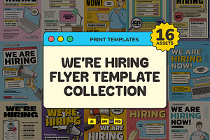 We're Hiring Flyer (16 Assets), a Flyer Template by Graptail