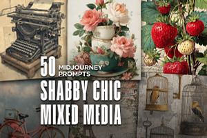 50 Shabby Chic Mixed Media Prompts