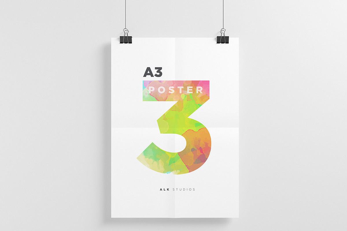 A3 Poster Mock-Up, a Print Template by AlkStudio (Photo 11 of 15)