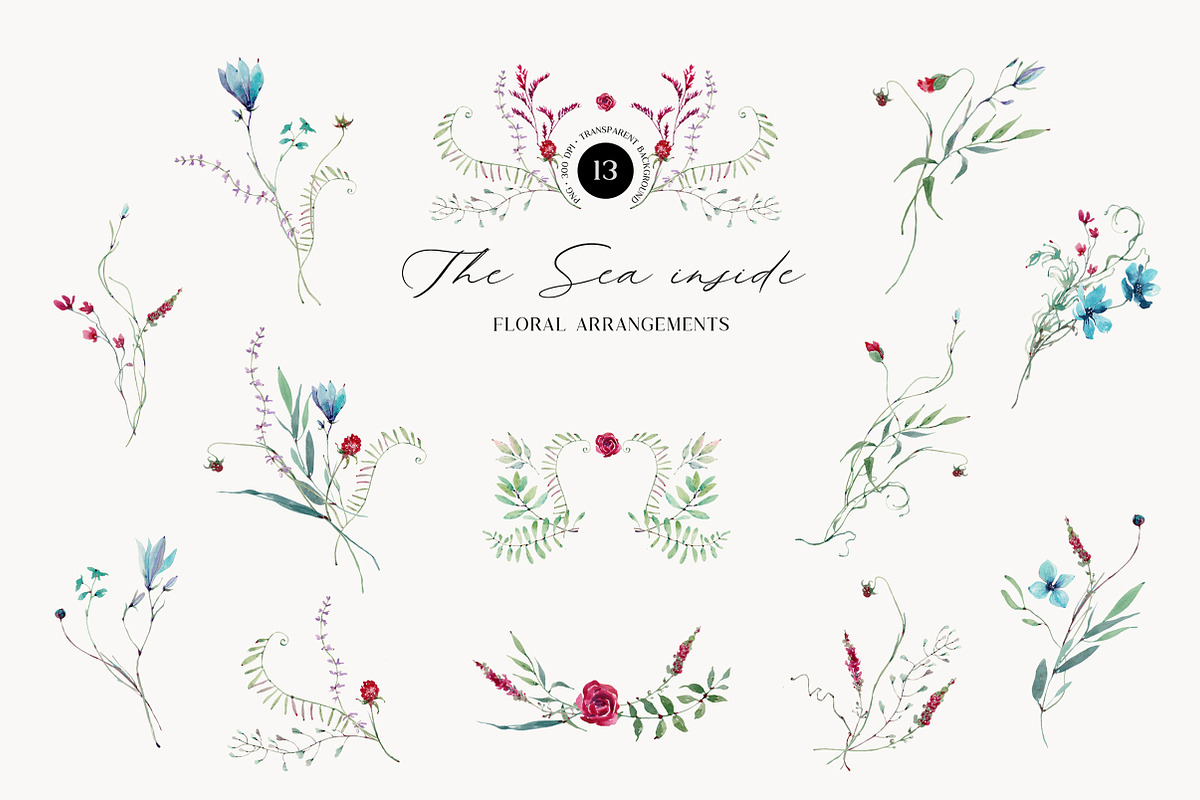 THE SEA INSIDE Watercolor collection, an Object Illustration by Lemaris (Photo 5 of 9)