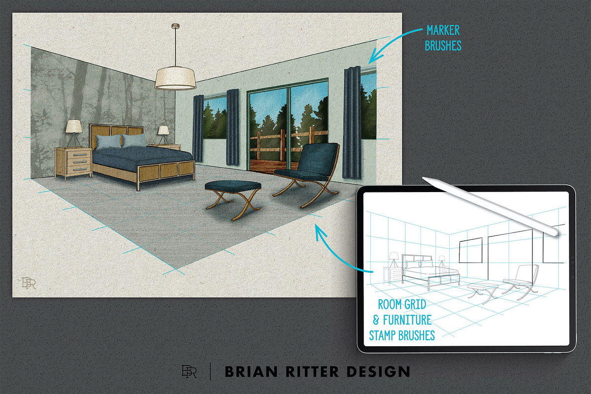 Interior Design Toolkit, a Brush Add-On by Brian Ritter Design (Photo 3 of 13)