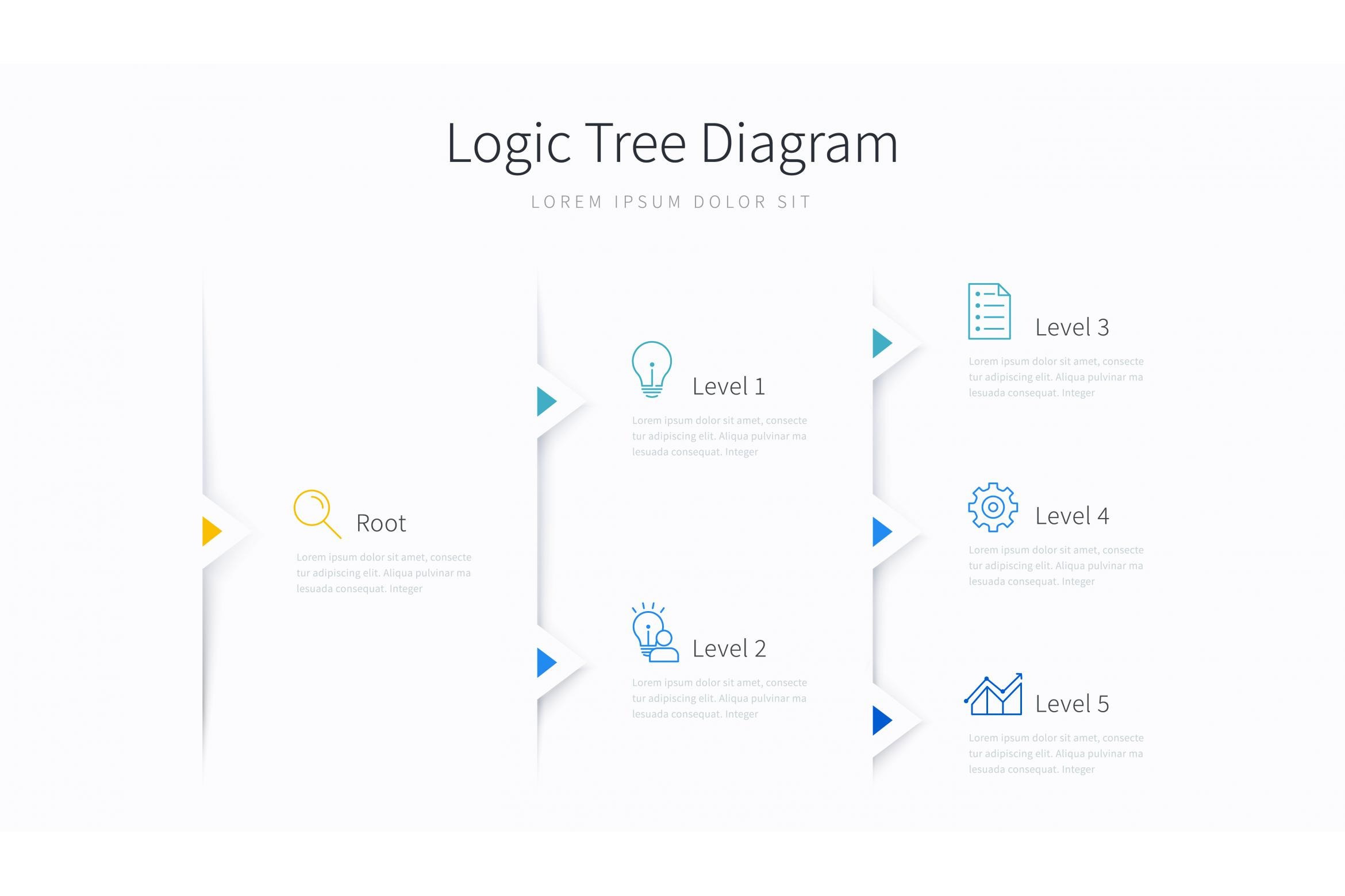 Infographic logic tree diagram, a Presentation Template by TotallypicRF