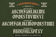 Black Jet Plane Typeface, a Blackletter Font by alit design (Thumbnail 10 of 17)