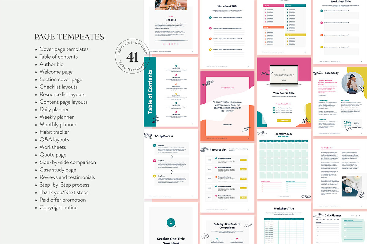 Bold Lead Magnet Builder Bundle, a Templates & Theme by Jessica Rea (Photo 3 of 4)