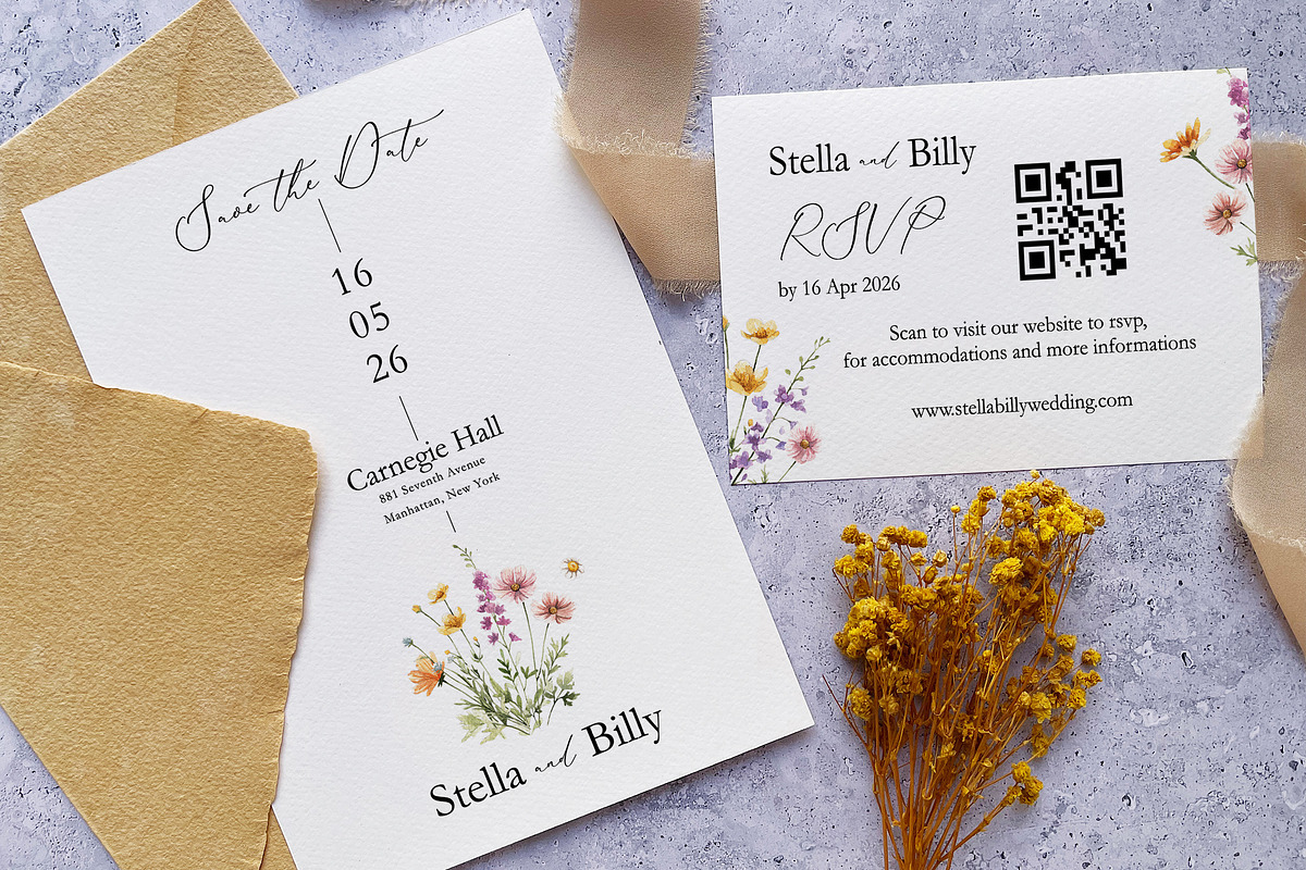 Colorful Wildflower Wedding Suite preview 6