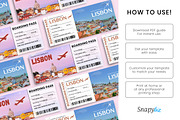 Lisbon Boarding Pass Template, a Card Template by Snapybiz (Thumbnail 8 of 10)