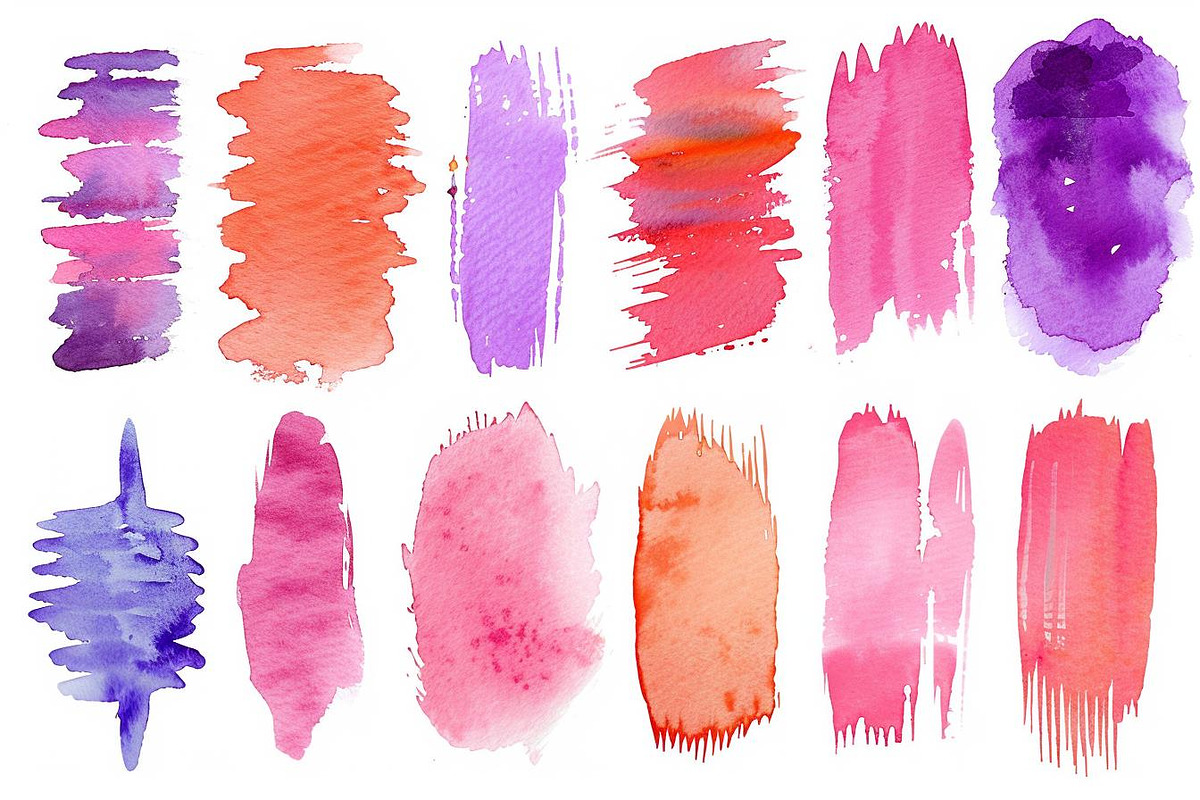 Colorful Watercolor Brush Stroke, an Illustration by Amazin_art (Photo 4 of 7)