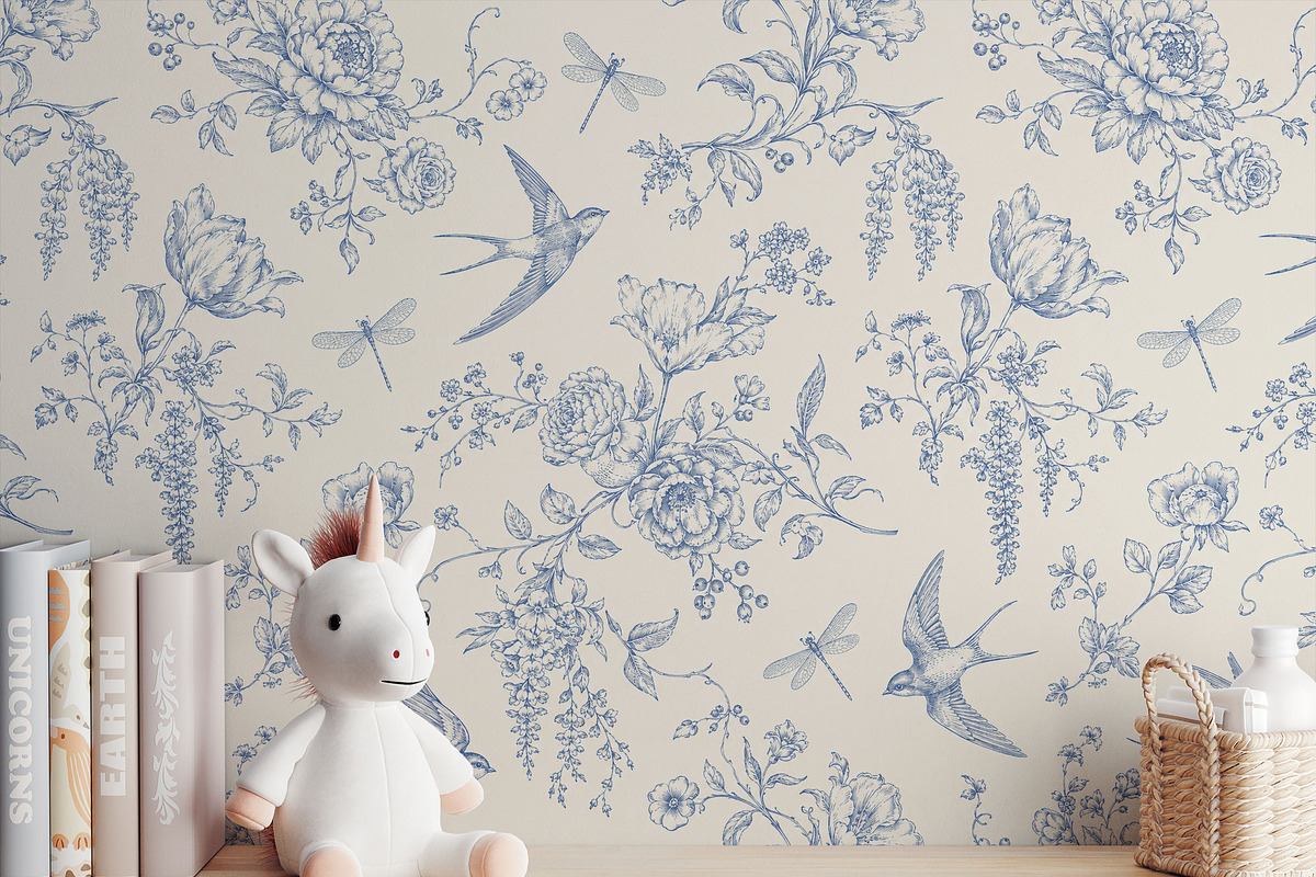 Vintage Toile Floral Frames Elements, an Object Graphic by Olya Creative (Photo 7 of 12)