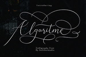 Algoritme, a Script Font by Sulthan Studio