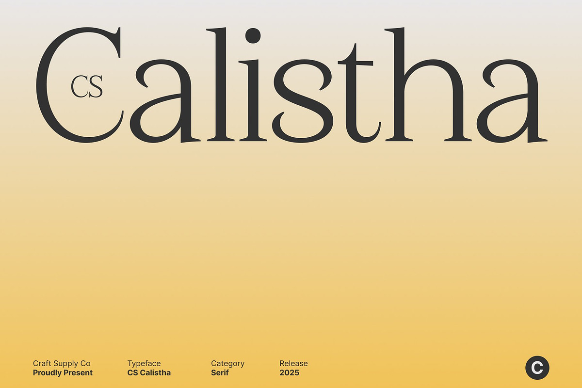 CS Calistha – Elegant Serif Font, a Serif Font by Craft Supply Co. (Photo 1 of 8)