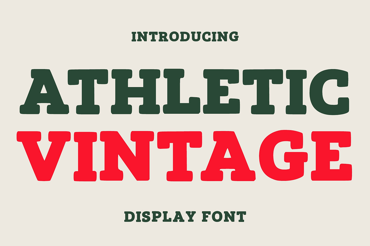 Athletic Vintage, a Slab Serif Font by Fourteen Letter (Photo 1 of 5)