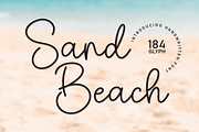 Sand Beach | Script Font, a Handwritten Font by Scratchones (Thumbnail 1 of 8)