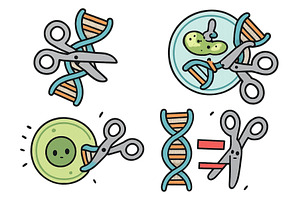 Cartoon illustration showing DNA, an Illustration by ZinetroN
