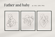Family one line illustrations, a Person Illustration by Elena_Sedova (Thumbnail 3 of 7)