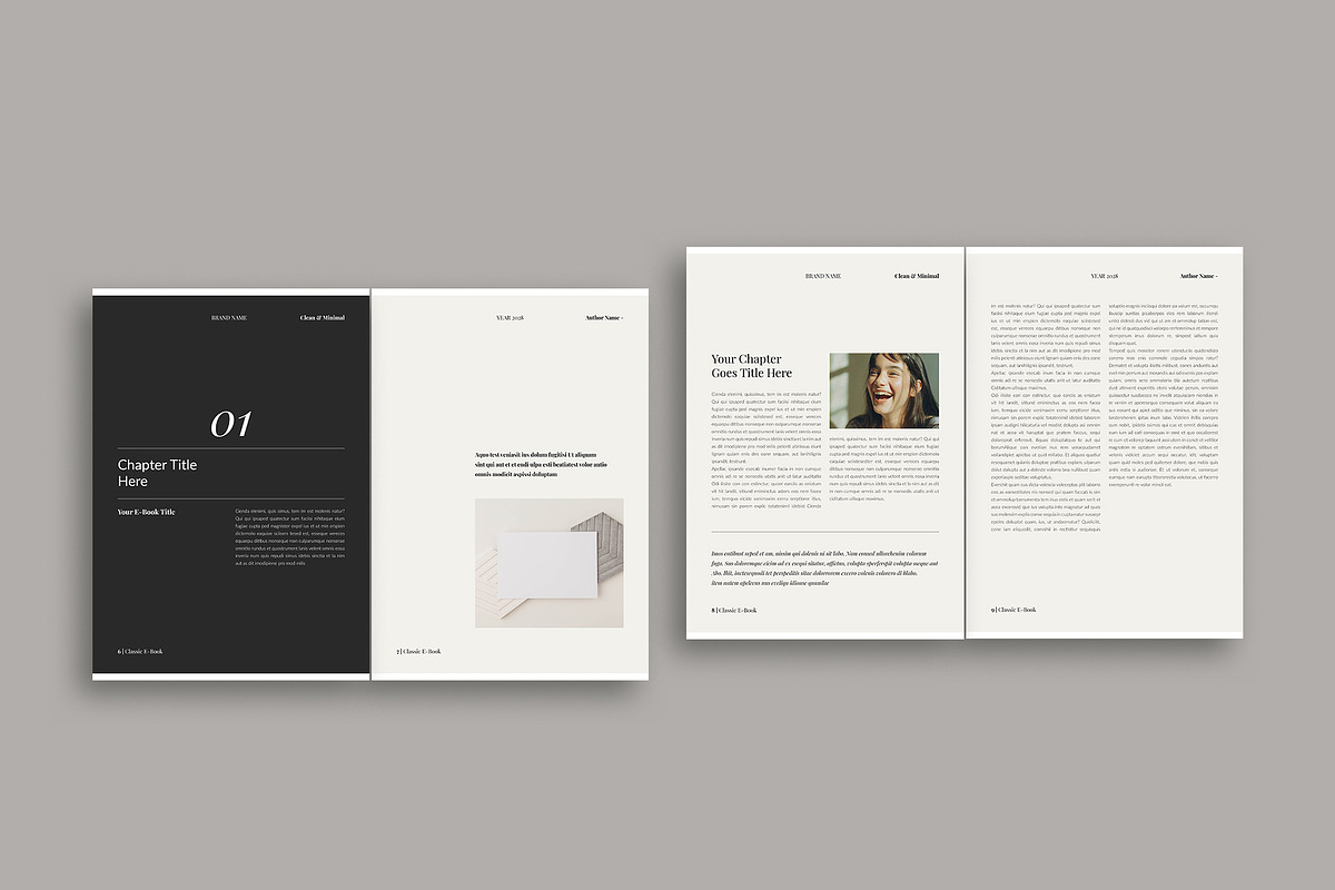 Classic E-book Design Template, a Magazine Template by NorthPeak (Photo 5 of 16)