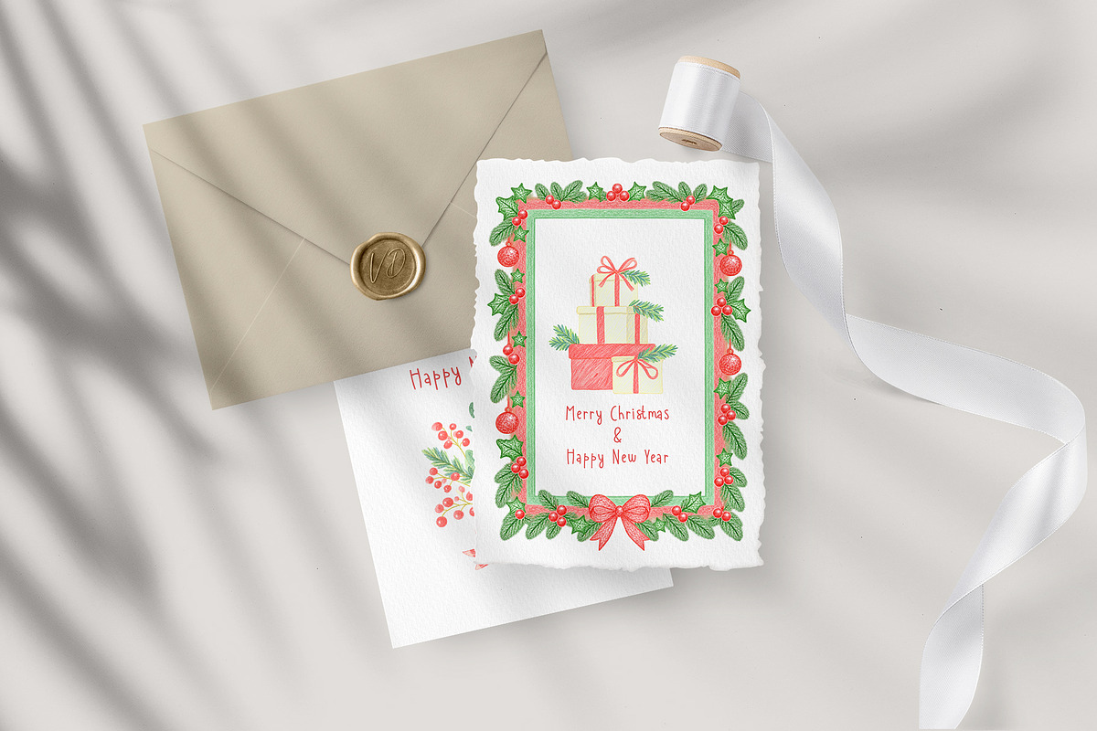 Colored Pencils Christmas, a Seasonal Illustration by Vasmila (Photo 2 of 12)