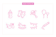 Baby Shower & Newborn Icons, an Outline Icon by Caroline Mackay (Thumbnail 2 of 9)