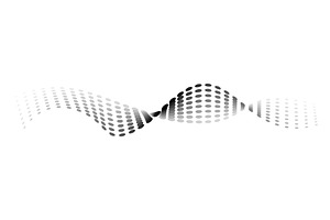 Dotted halftone waves. Flowing, an Illustration by Things for designers