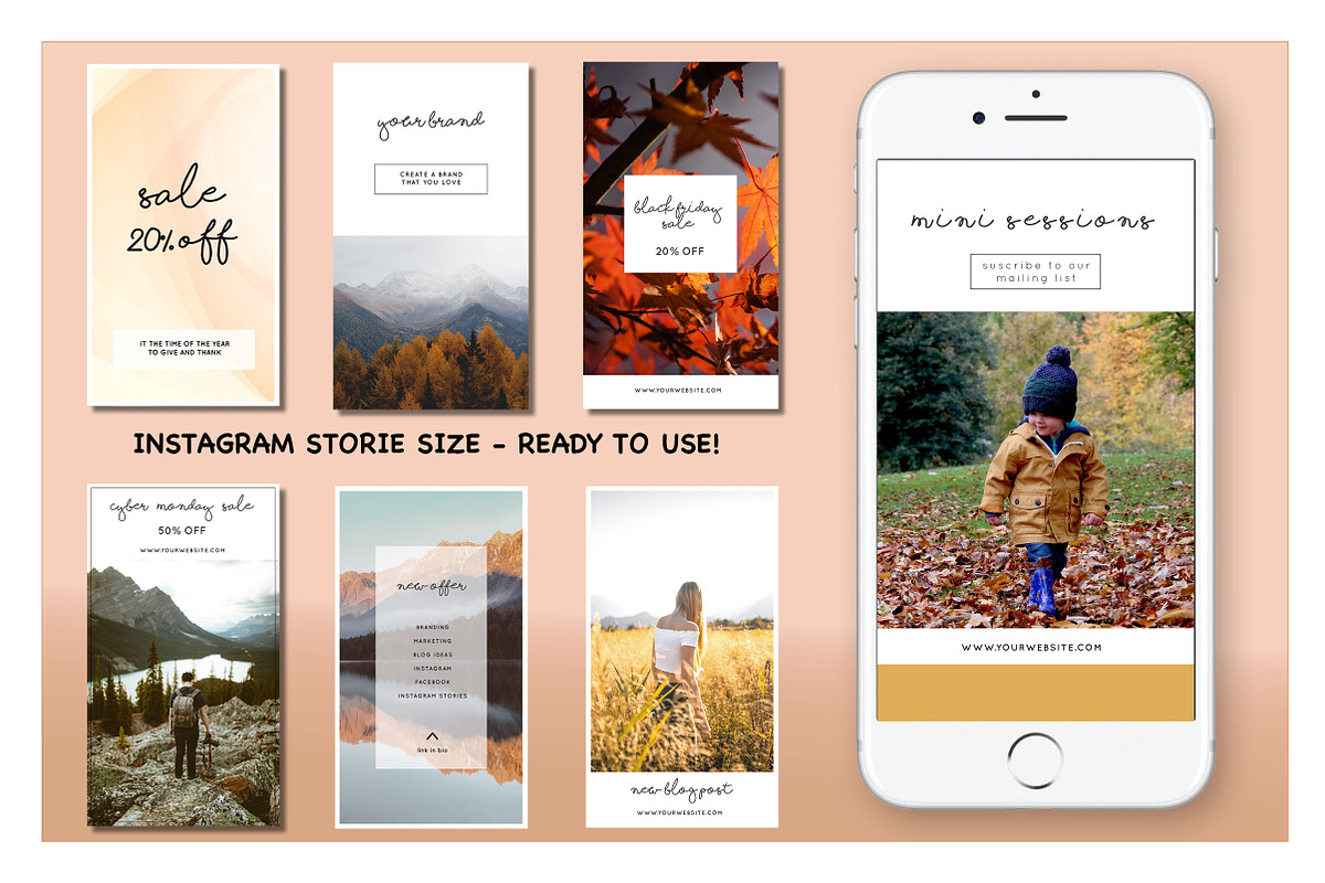 Instagram Stories Pack, a Social Media Template by AtelierCartouche (Photo 2 of 3)