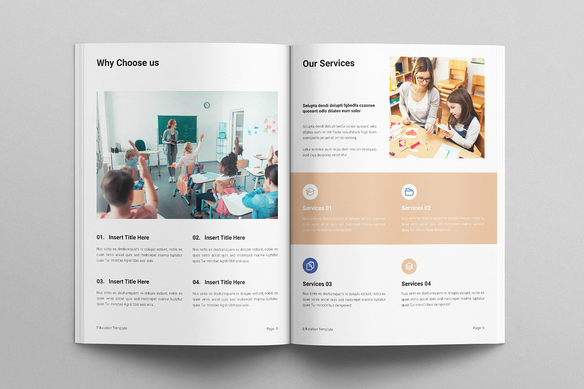 Education Brochure Template, a Brochure Template by E-Type (Photo 4 of 7)
