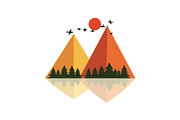Sunset Forest Camping Badge Set, an Object Graphic by yasushie (Thumbnail 4 of 13)