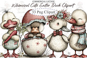 Whimsical Cute Easter Duck Clipart, an Illustration by designcity5 (Thumbnail 1 of 5)