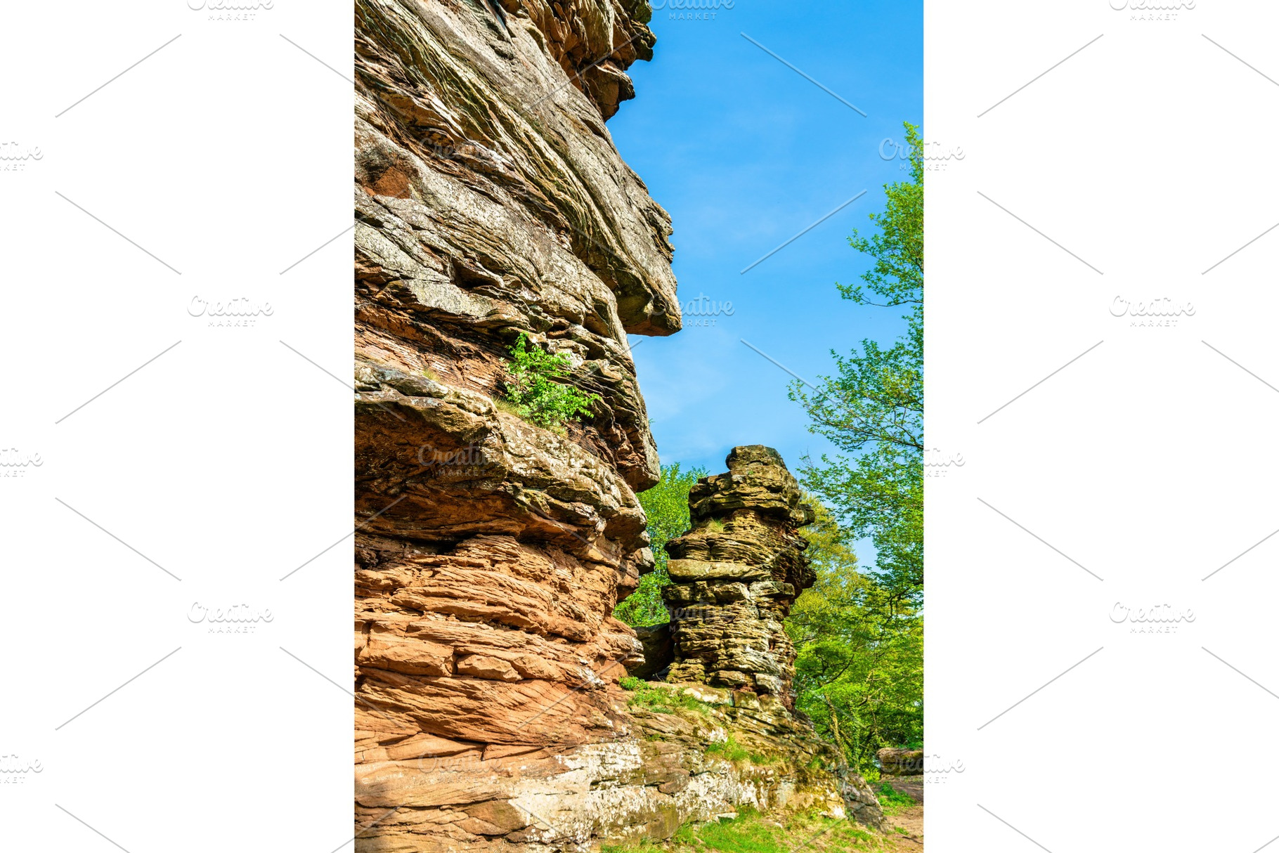 Sandstone rocks in the palatinate forest germany containing palatinate, a Nature Photo by Leonid Andronov