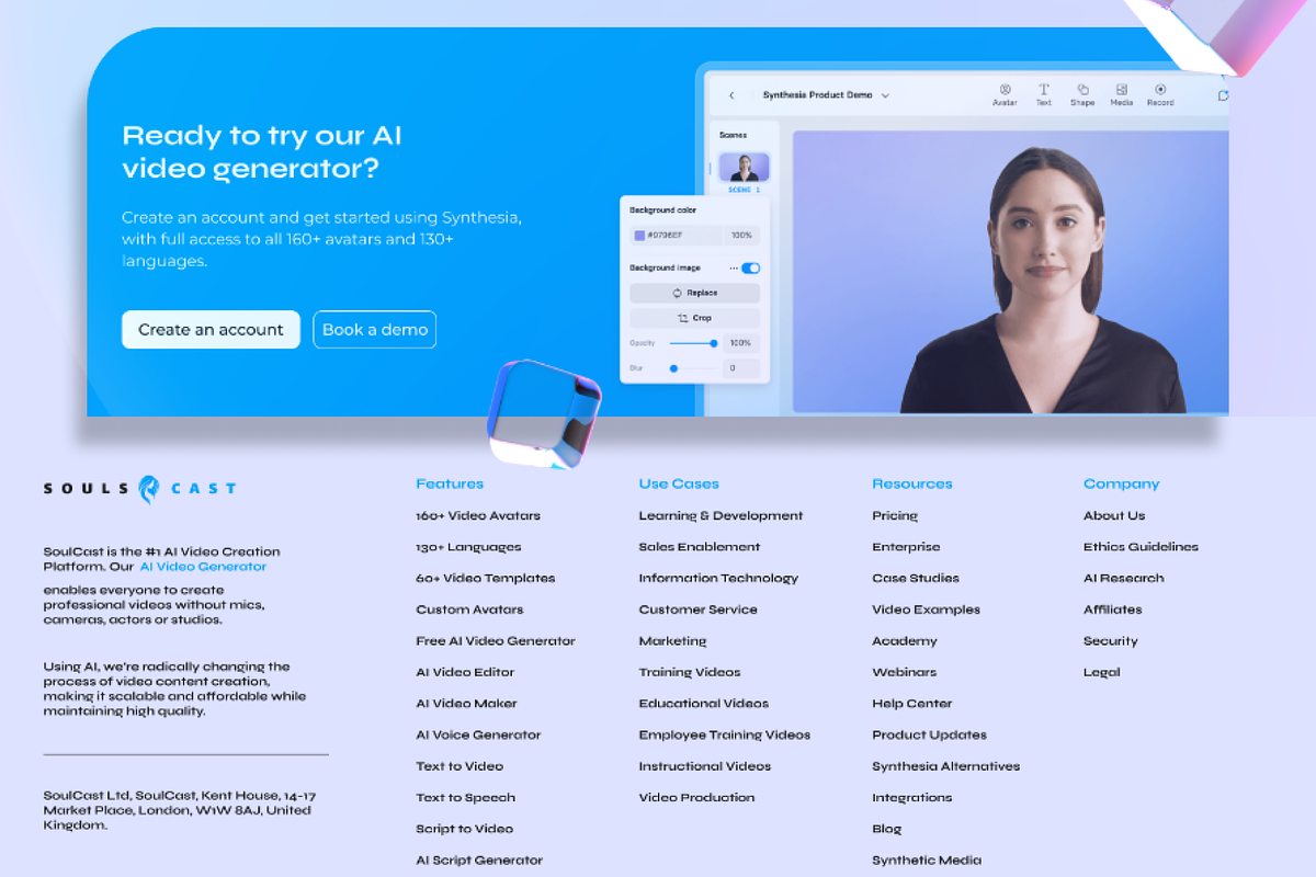 SoulsCast | AI Video Generator, a Landing Page Template by Sufian Masood (Photo 5 of 5)