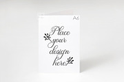 Greeting Card A6 A5 mockup invite, a Print Template by Leo Flo Mockups (Thumbnail 1 of 7)