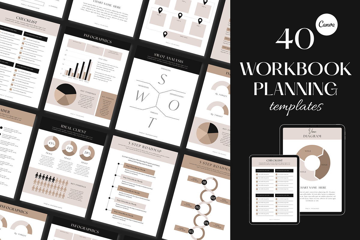 Workbook & Planning Canva Templates, a Magazine Template by Studio DigiCraft (Photo 1 of 7)
