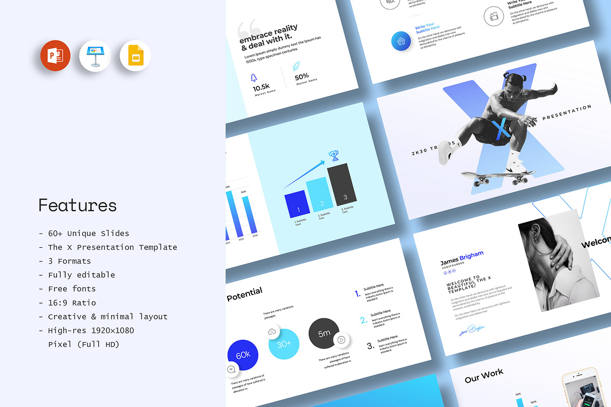 The X - Powerpoint Template, a Presentation Template by creathrivestudio (Photo 3 of 11)